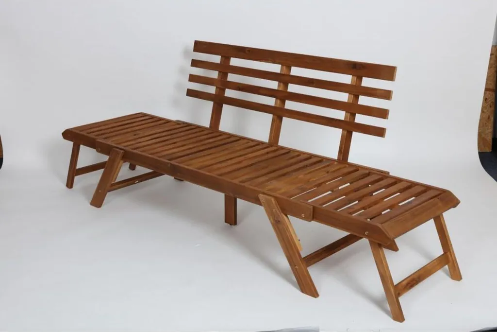 Banc Pliable Acacia 196cm - Solution gain de place pour Jardin - 18