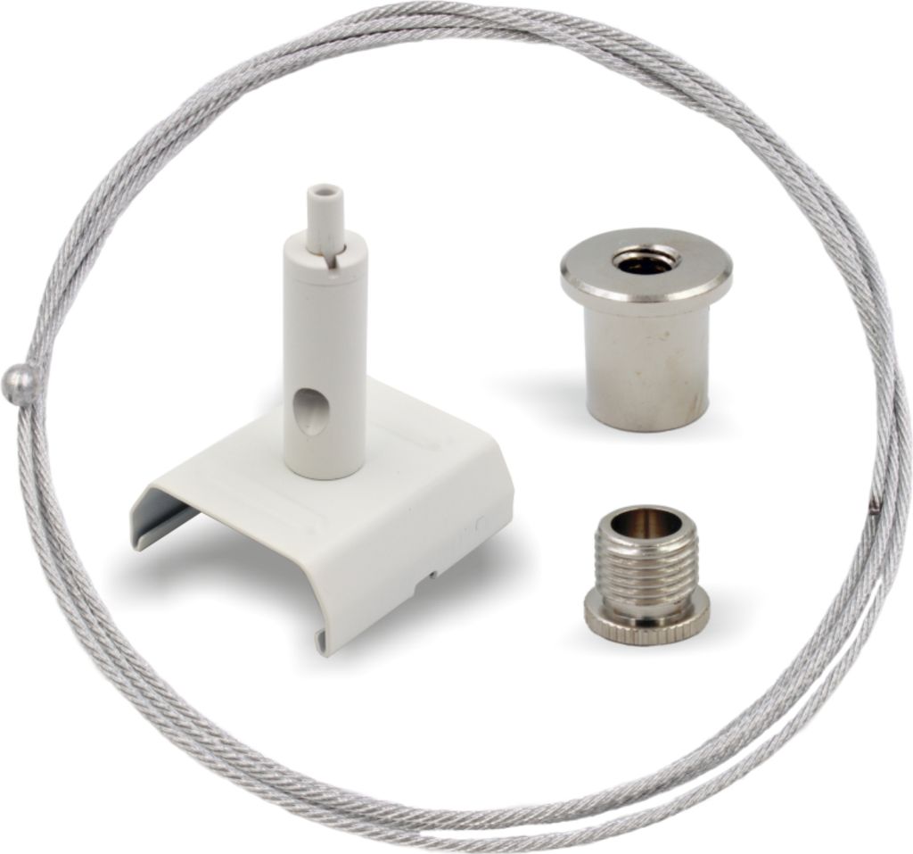 Abhängeset RAPID für Powergear / S-Track Stromschienen, Ø 1,5 mm | Länge 3000 mm | Weiß