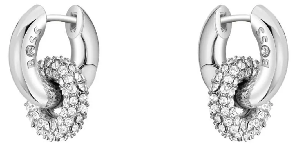 Boucles d'oreilles pour femme acier moderne Live Precious 2 en 1