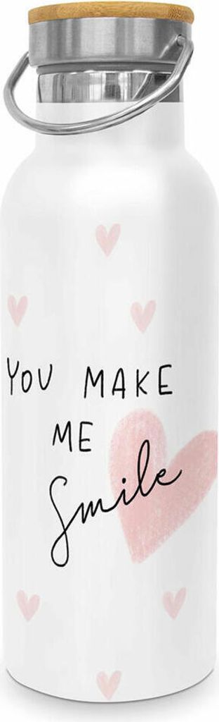 PPD Make me Smile Steel Bottle, Isolierflasche, Trinkflasche, Wasserflasche, Flasche, Edelstahl, 500 ml, 471342