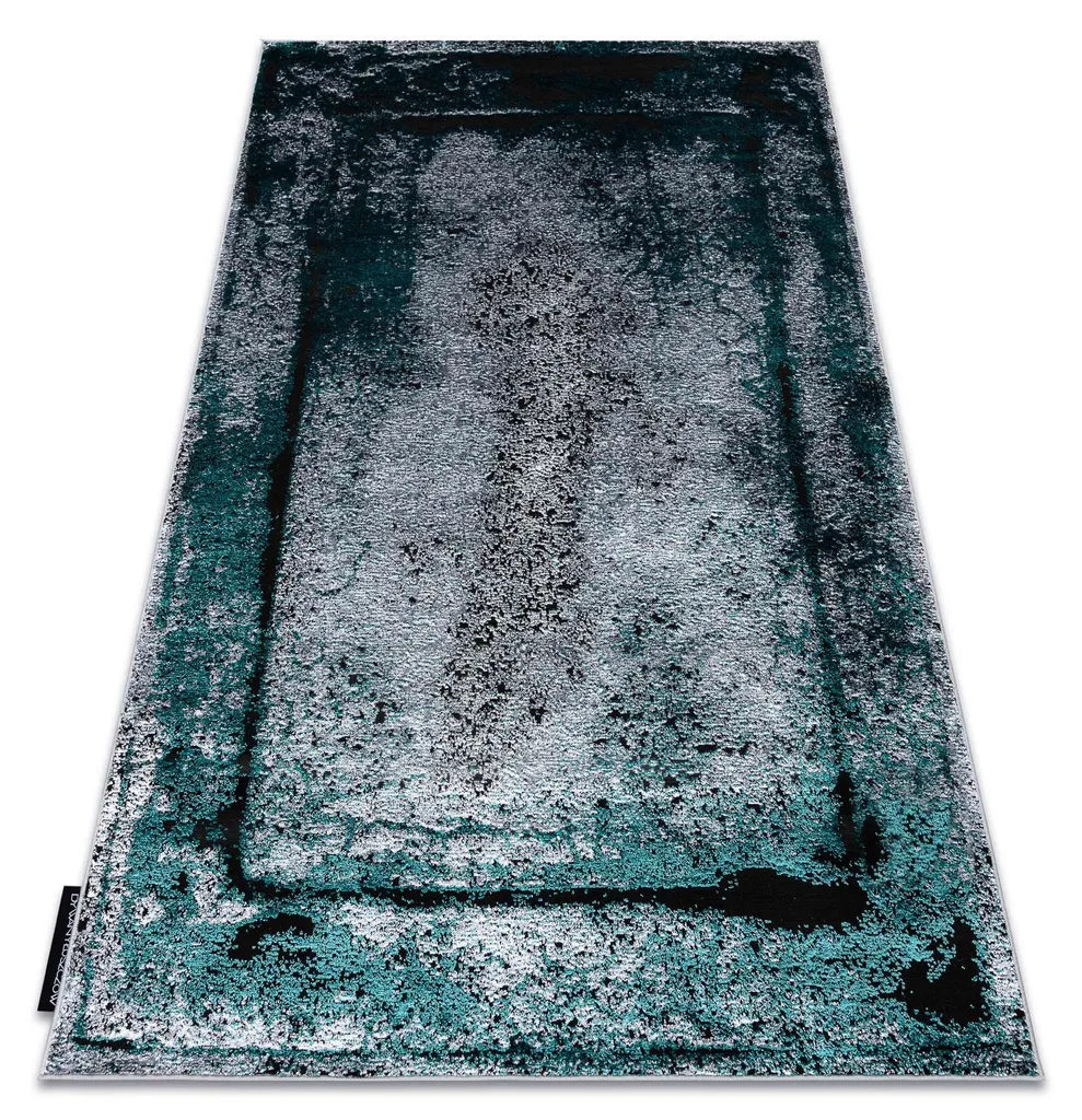 Tapis de Luxe 240x340 cm Structural Grey Green à Effet Relief 3D 624