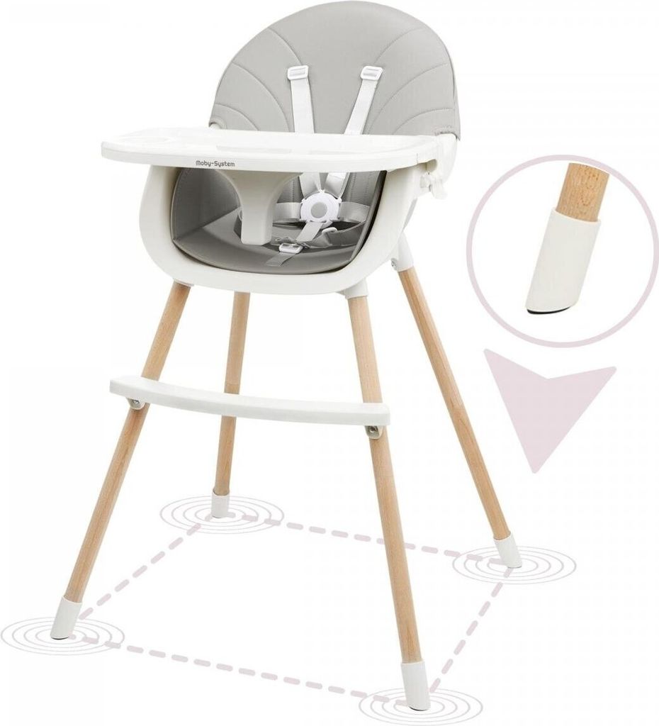 AMELIA Fütterungsstuhl 3-in-1 Hochstuhl mit verstellbarem Produktbild 4