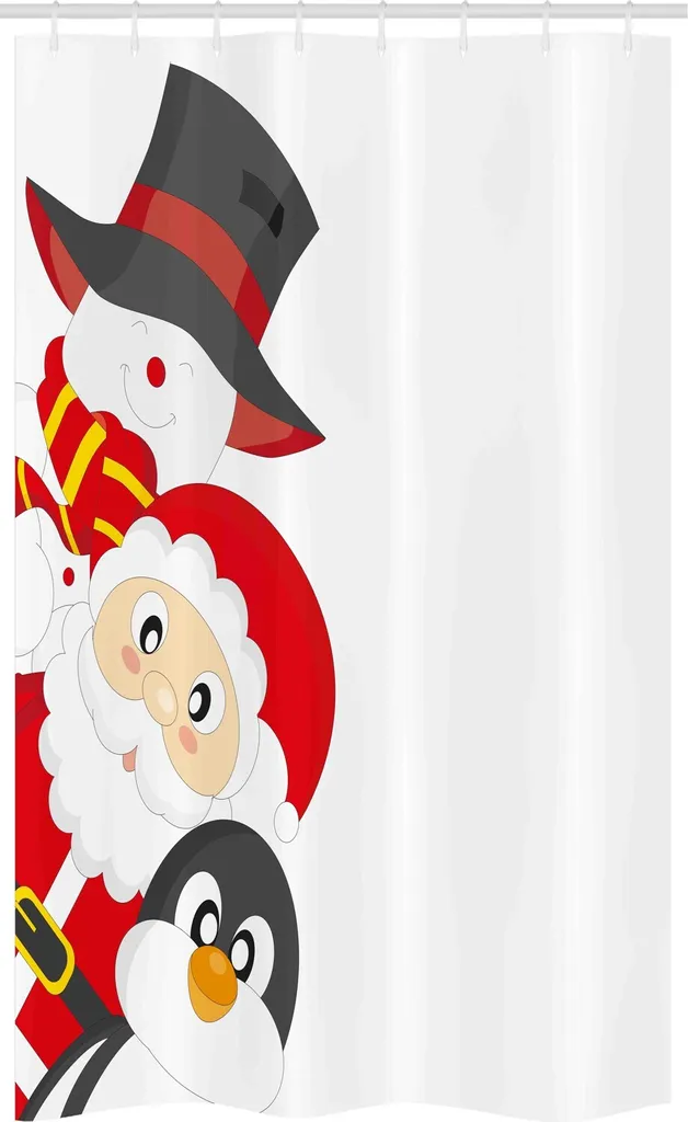 Tenda Doccia Pinguino Natale ABAKUHAUS 120x180 cm Lavabile