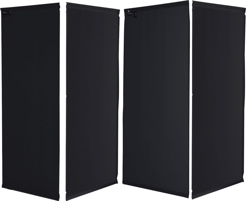 Ersatz Bezug Paravent 4 Teilig 165 x 220 cm Raumteiler Trennwand Sichtschutz Bespannung Schwarz