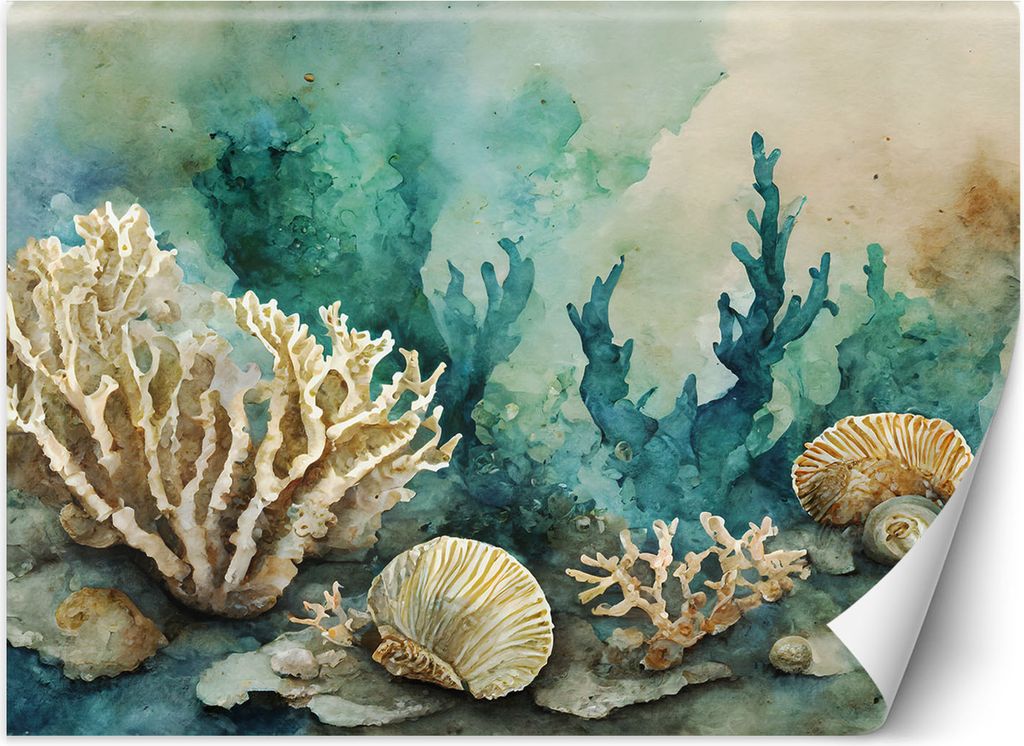 Vlies fototapete Unterwasserwelt 200x140 cm Feeby Blau inkl. Kleber einfache Montage