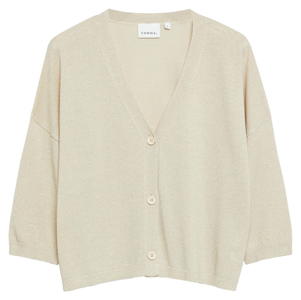 Comma Strickjacke GREY/BLACK S