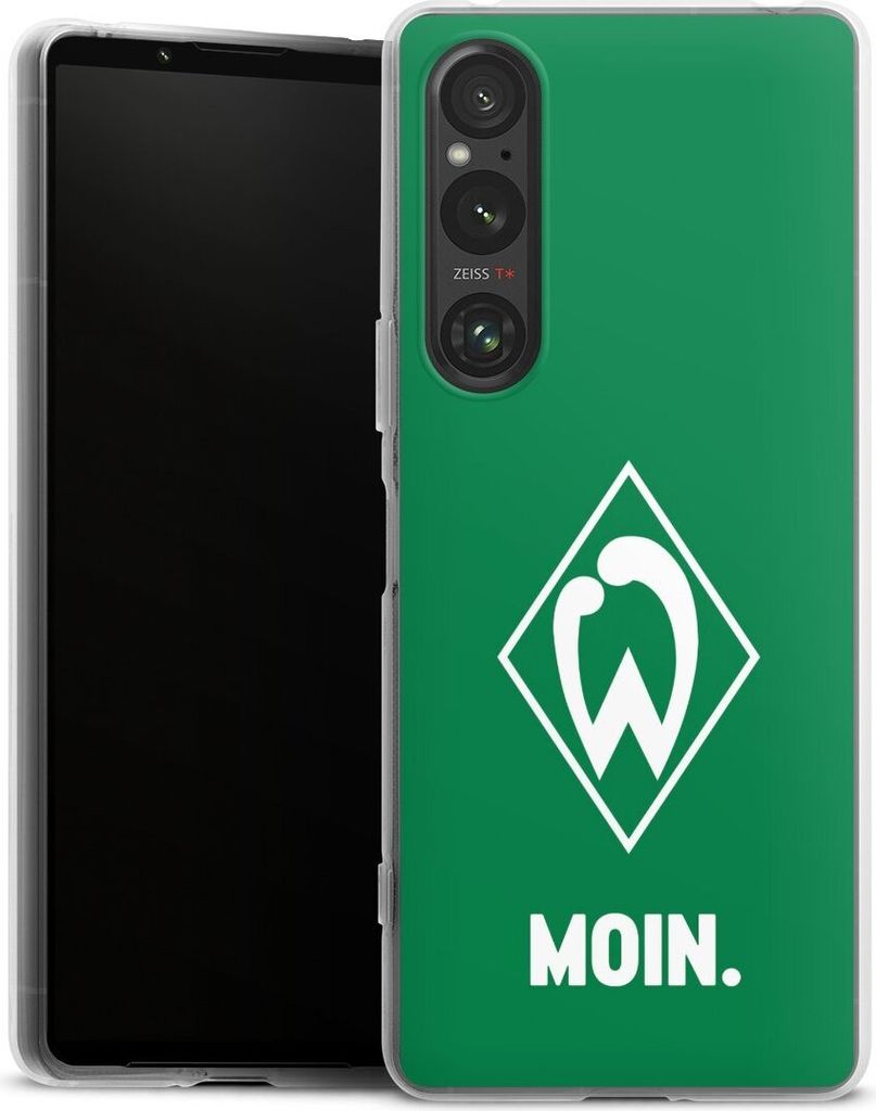 DeinDesign Handyhülle für Sony Xperia 1 V Silikon Hülle Case Smartphone Schutzhülle Moin Offizielles Lizenzprodukt SV Werder Bremen