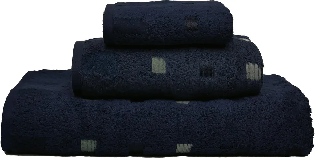 Simpli-Magic Asciugamani Da Bagno Testurizzati Popcorn - 100% Cotone, Morbidi E Assorbenti - Confezione 4, Colore Blu