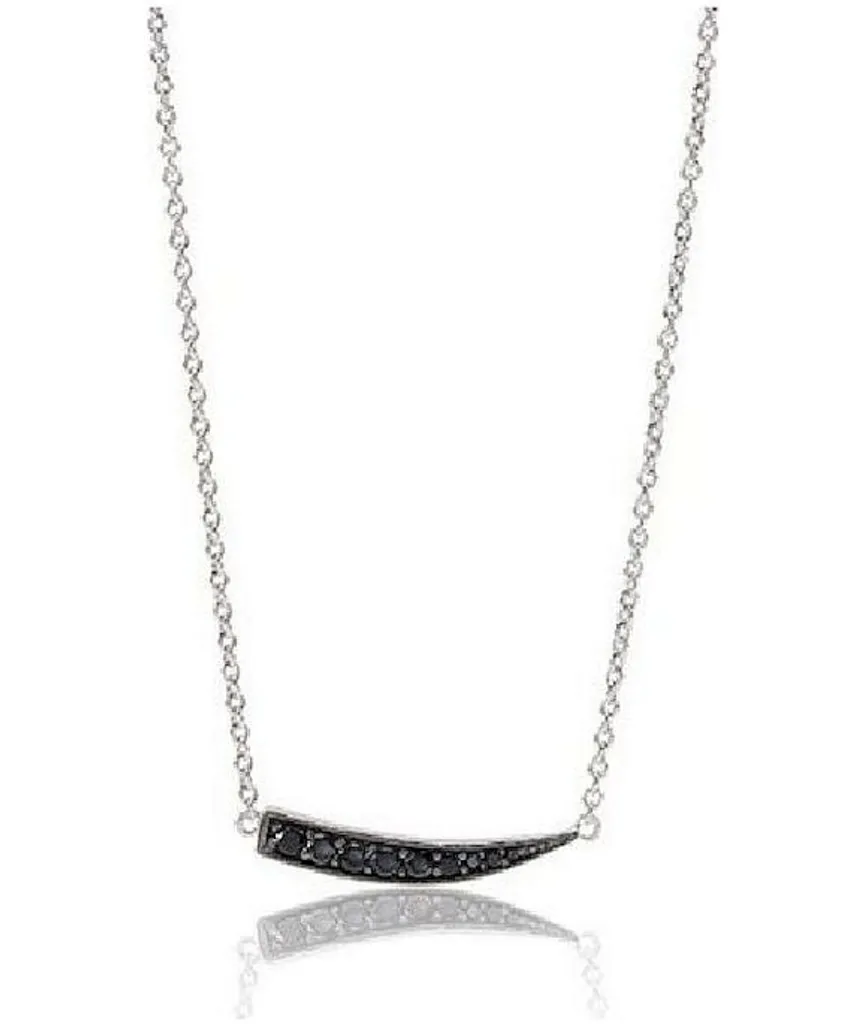 Collana Argento Sif Jakobs Pila SJ-C1010-BK con Zirconi Neri | Chic