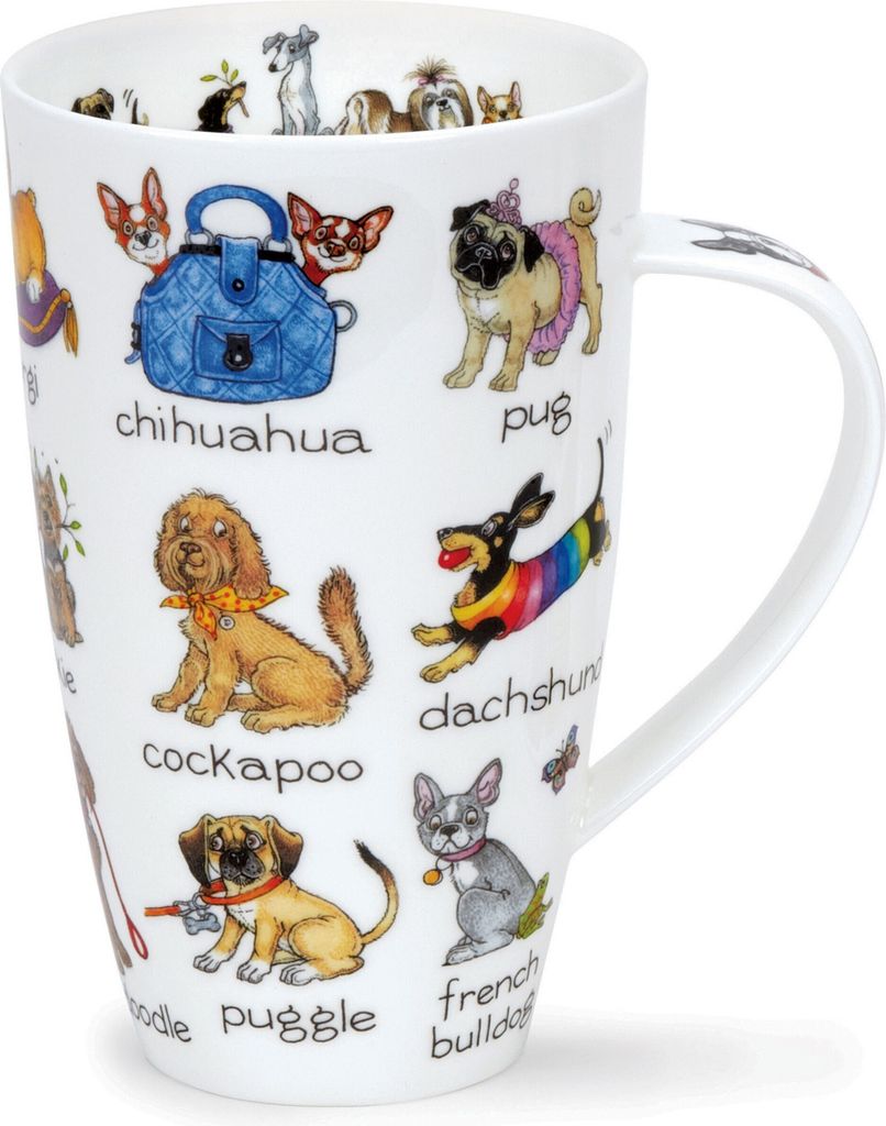 XXL Dunoon Becher, Tasse Henley Superdogs mit Hunden 600ml Porzellan Formano