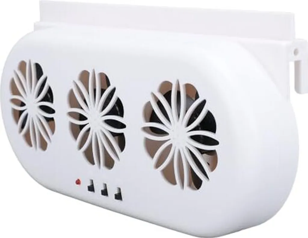 Ventola Auto Solare per Camper e SUV: 3 Vie, USB, Aria Fresca Camping