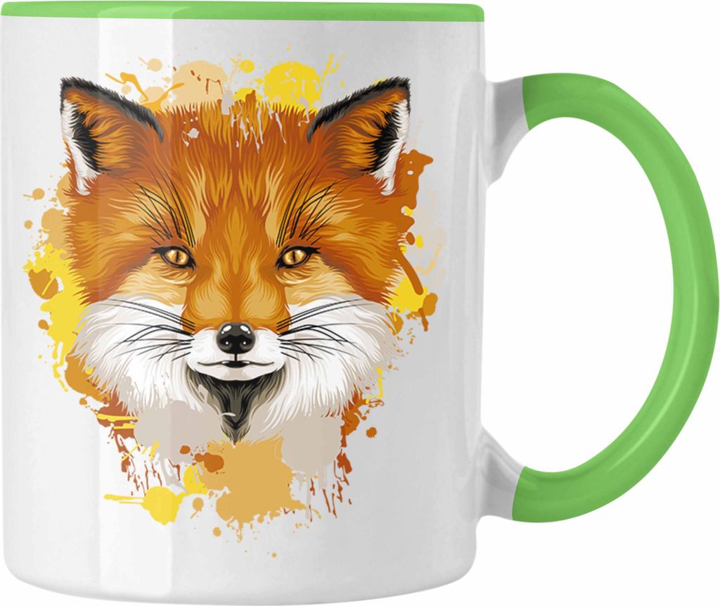 Trendation - Fuchs Grafik Geschenk Tiere Fux (Grün)