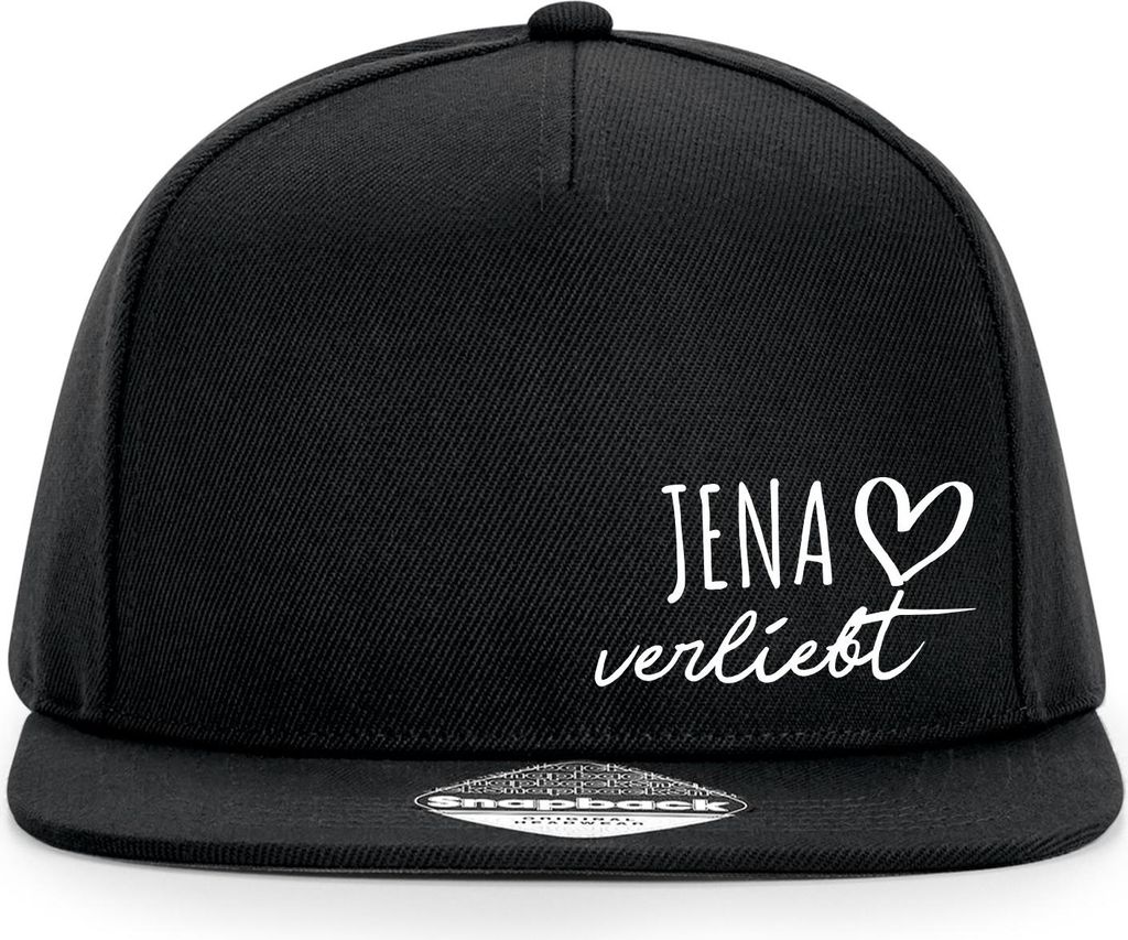 Huuraa Cappy Mütze Jena verliebt Black Polyester Snapback Kappe Geschenkidee