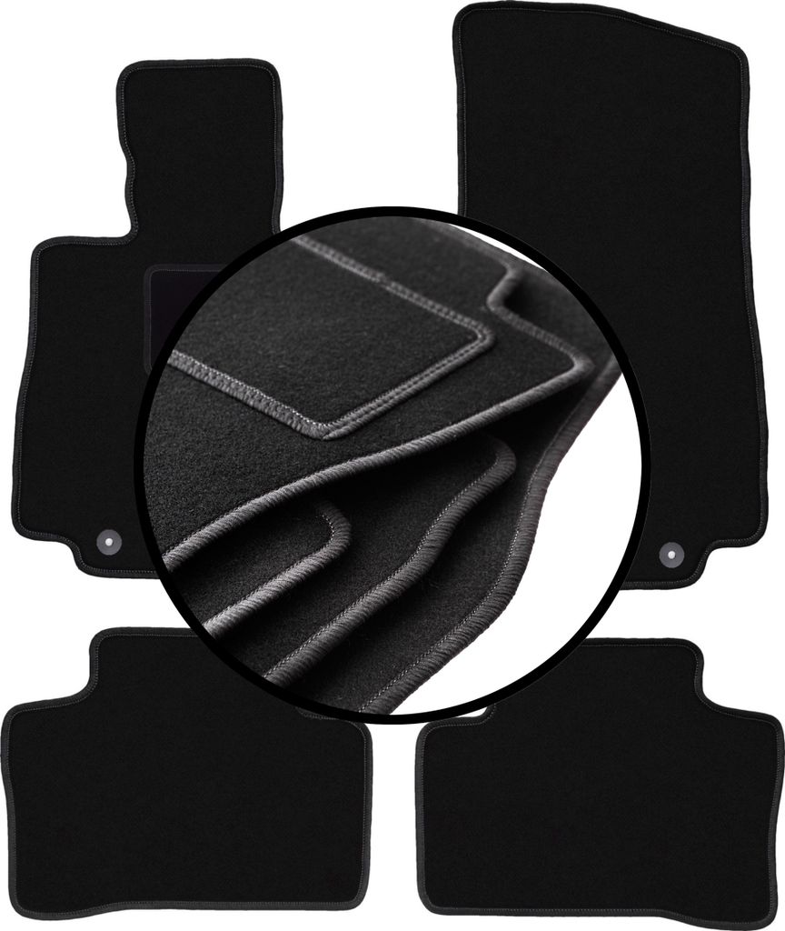 Komplettset Veloursmatten für: Mercedes GLC X253 SUV (2015-)