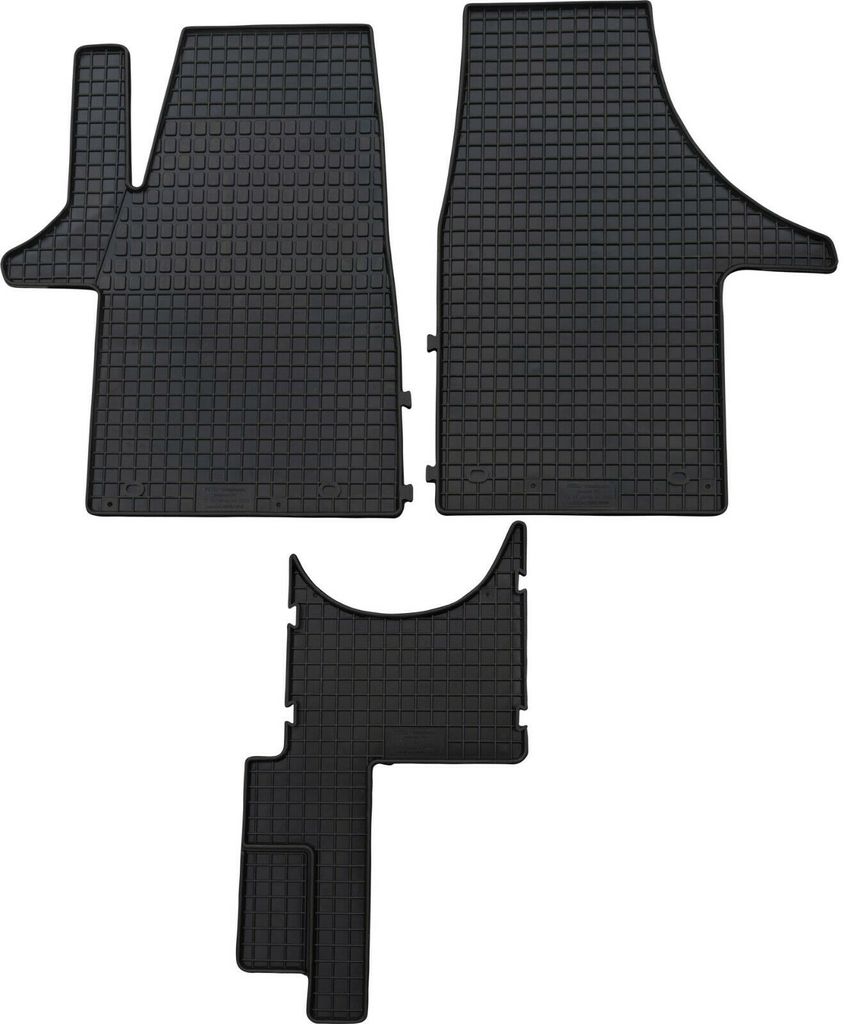 für VW T5 ab 05/2003 / T6 ab 06/2015 vorne Passform PETEX Gummimatten 3-teilig schwarz Allwettermatten Gummifußmatten