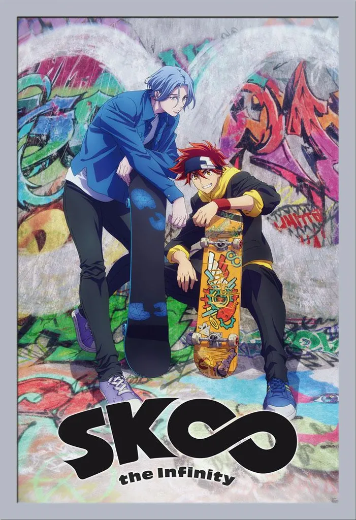 Regalo Anime SK8 The Infinity Poster con Cornice Argento Shinsuke®