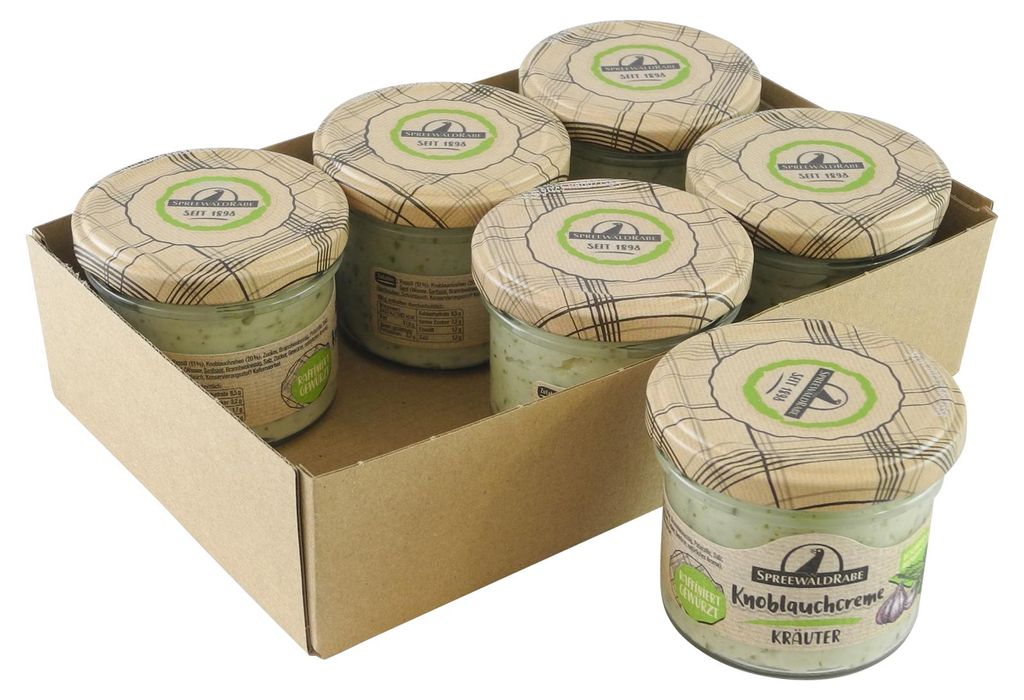 Knoblauchcreme Kräuter von Spreewald-Rabe 6er Set (6 Gläser Produktbild 