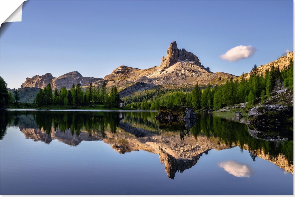 ARTland Poster Lago Di Federa in den Dolomiten Größe: 120x80 cm