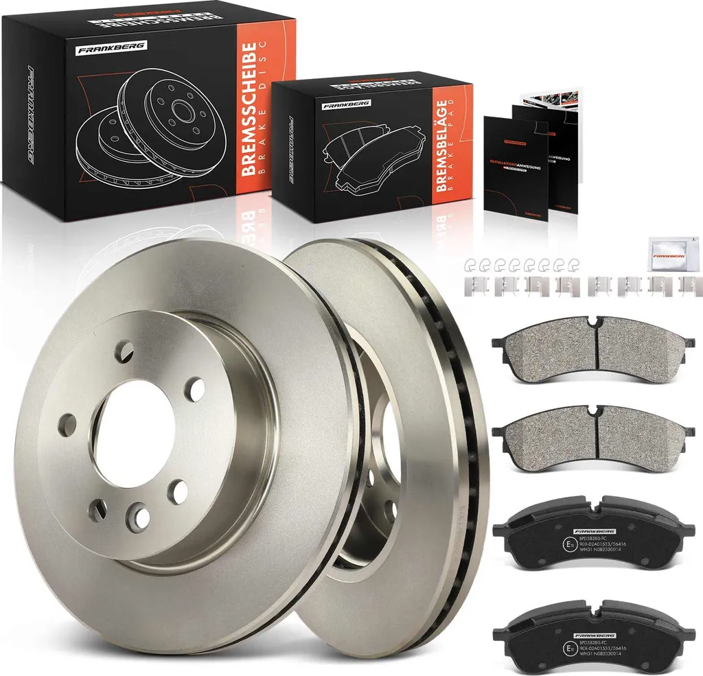 Frankberg 2 disques et 4 plaquettes de frein avant pour VW Crafter MAN TGE