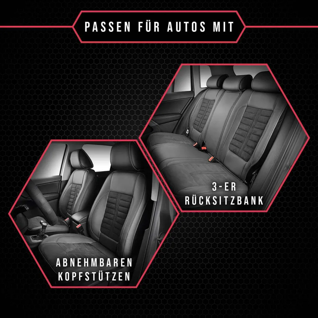Set Coprisedili Seat Ibiza Grigio Sport | Look Racing Universale - 6