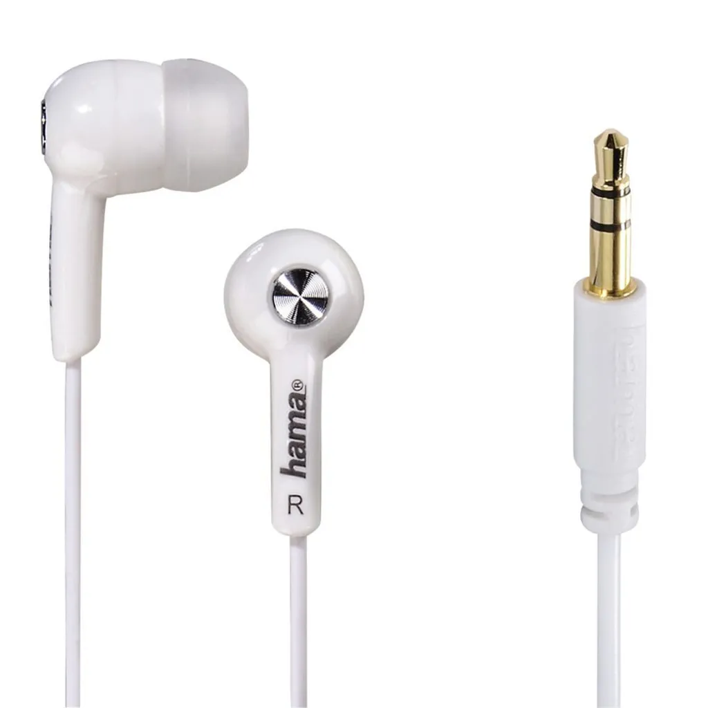 Hama Basic4Music White In Ear - Cuffie (In Ear, In Ear, Cablate, 20 - 20000 Hz, 1,2 m, Bianco)