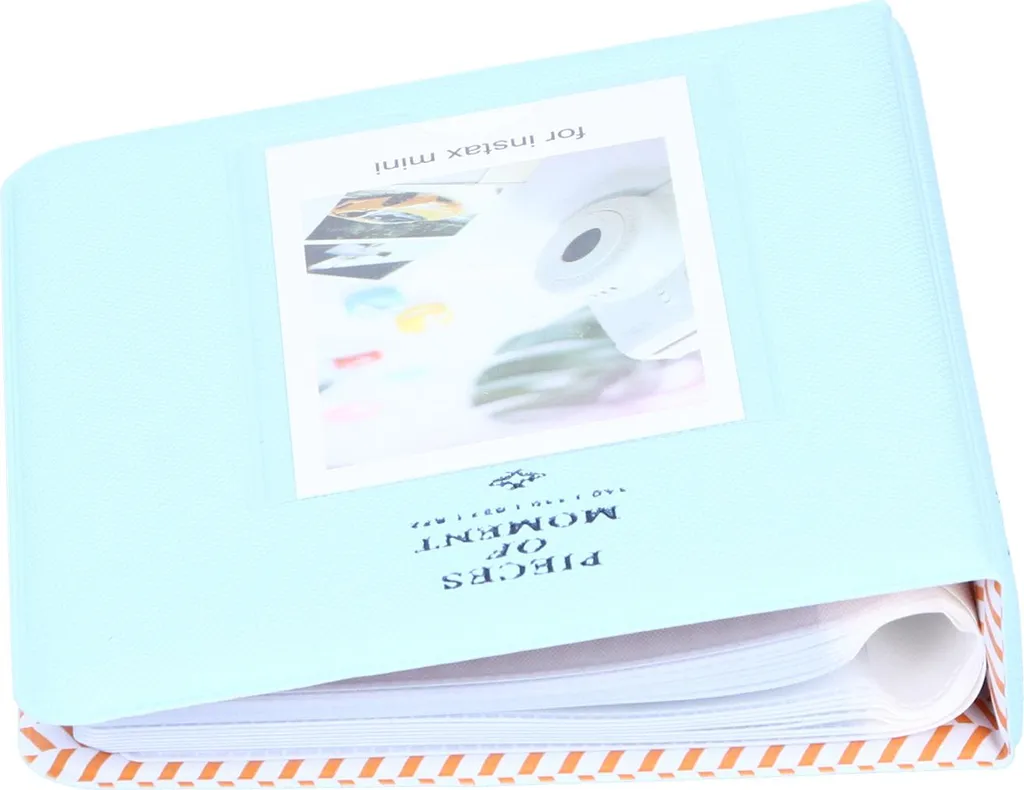 Custodia Professionale 64 Tasche per Fujifilm Instax Mini 9 Blu