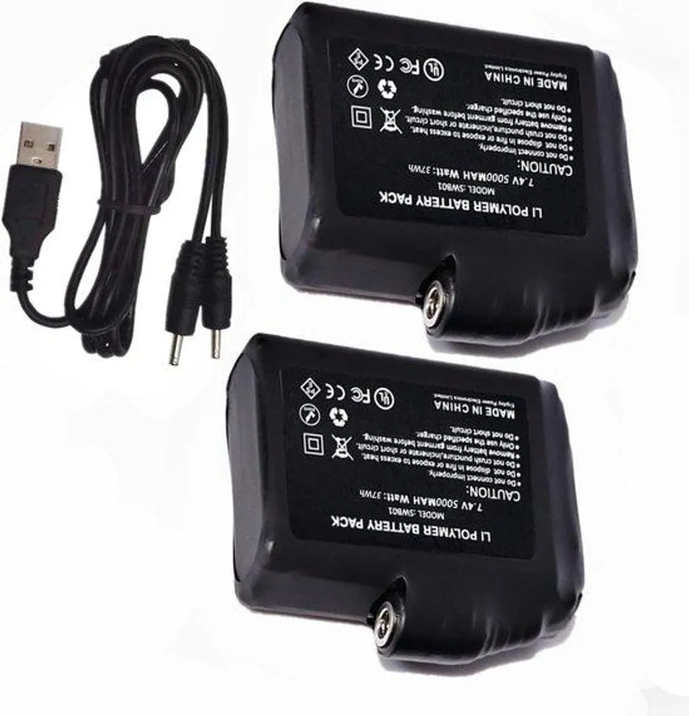 Batterie 7,4V pour veste chauffante ski et moto - Rechargeable Li-Po