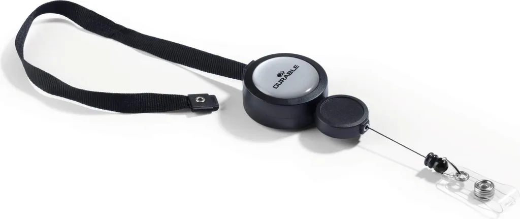 DURABLE 822901 Chiocciola Yo-Yo PLUS: Eleganza e Sicurezza Nera
