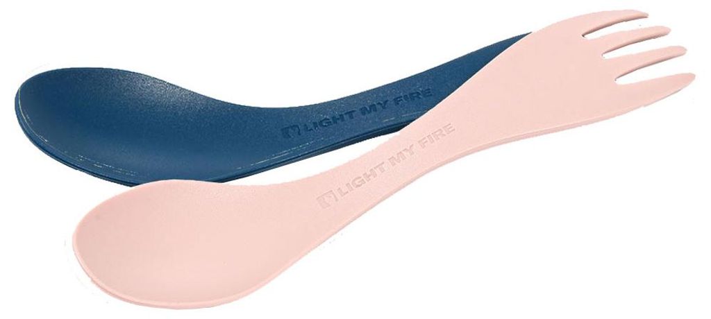 Swedish Spork Little 2-Pack Kids mehrfarbig II - hazyblue/dustypink