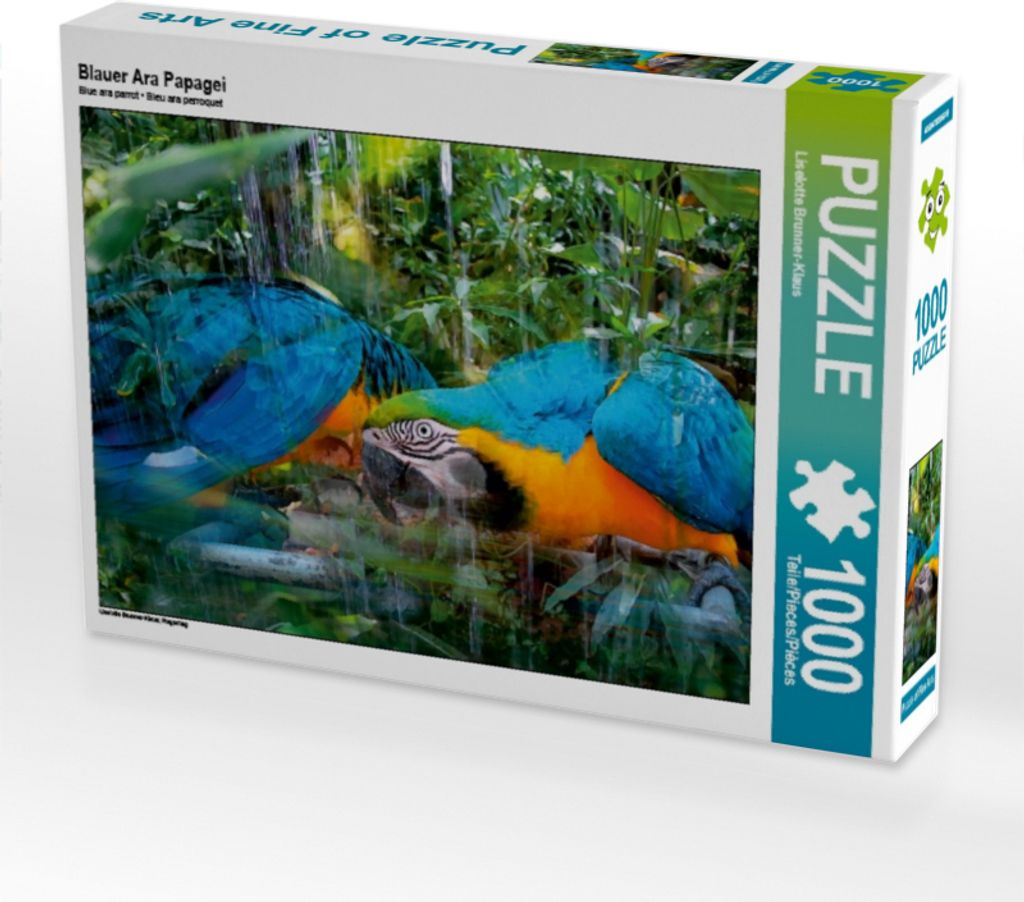 Calvendo Blauer Ara Papagei 1000 Teile Puzzle quer 640x480mm, Brunner-Klaus Liselotte; 7411170