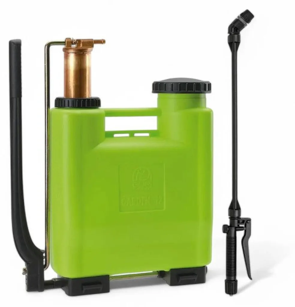 Pulvérisateur à dos 12L Garden vert avec pompe en laiton robuste