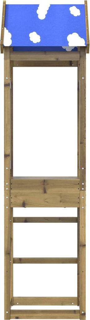 “2026 Modern“ Spielturm Braun Massives imprägniertes Holz - Designermöbel 702009 - Gartenspielhäuser