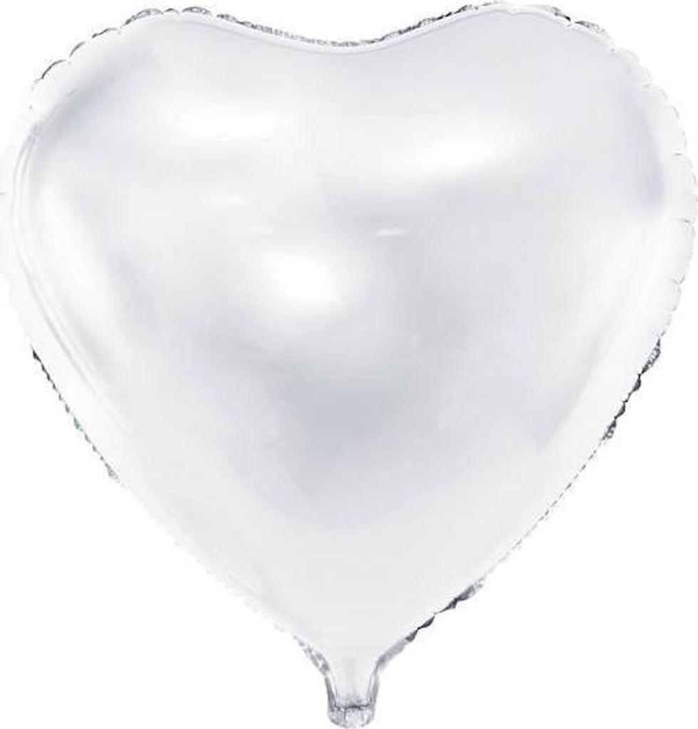 Palloncino Herzilein in foil bianco 45cm Immagine del prodotto 