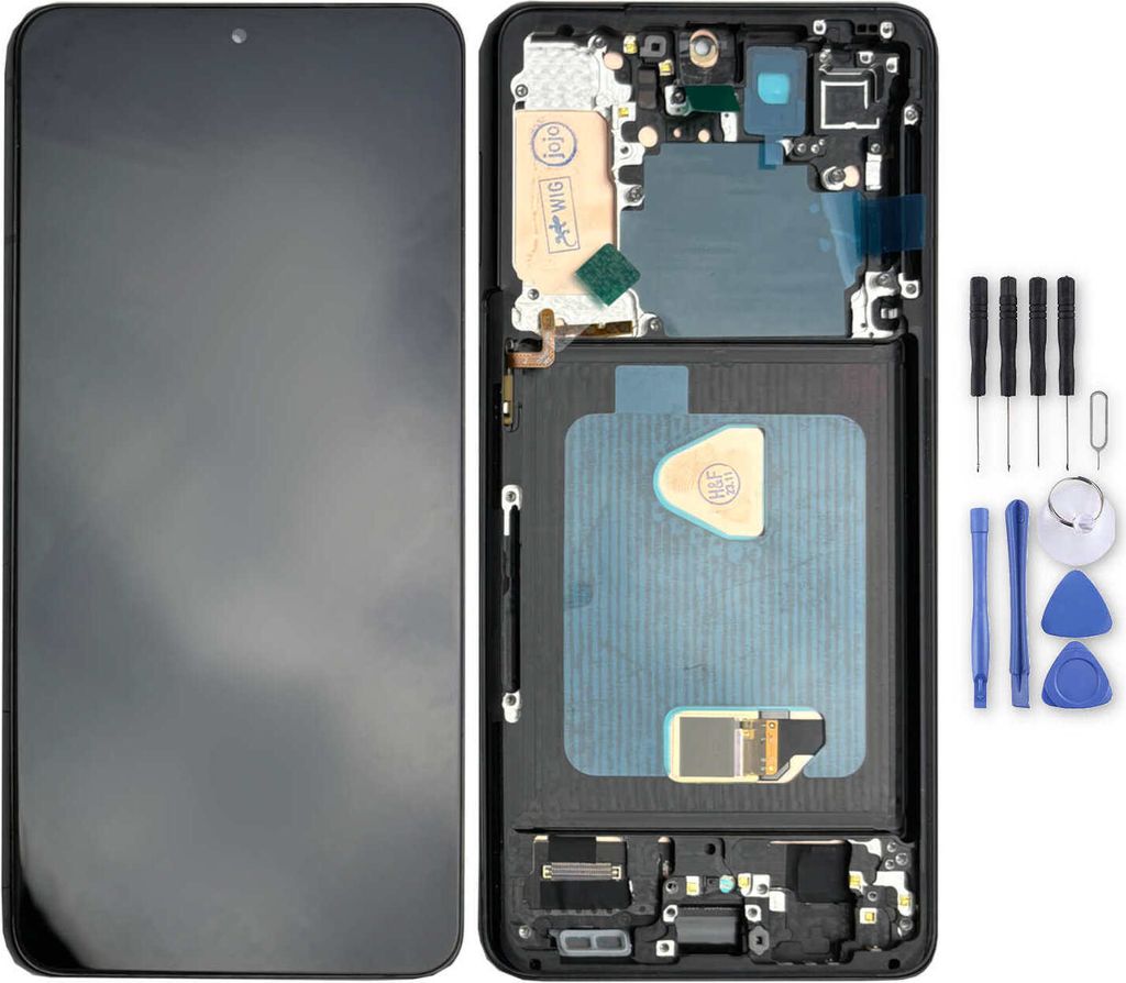 Wigento Galaxy S21 Plus Full LCD Touch Einheit mit Rahmen Produktbild 