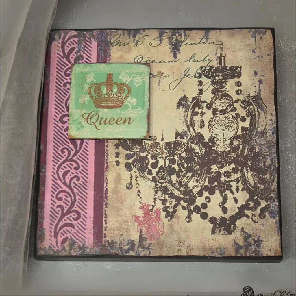 Plaque décorative vintage Reine ambiance cuisine provençale et rétro