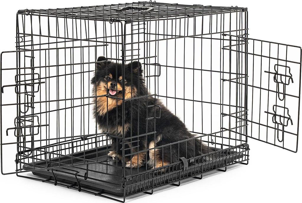 lionto Transportkäfig für Tiere, faltbarer Metallkäfig mit Produktbild 