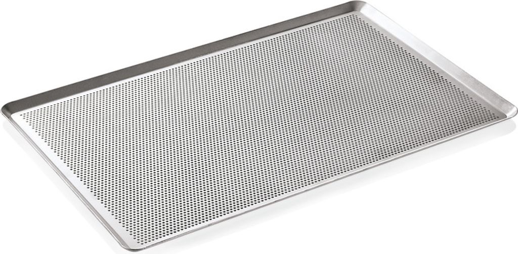4x Backblech 60 x 40 cm Perforierung Aluminium