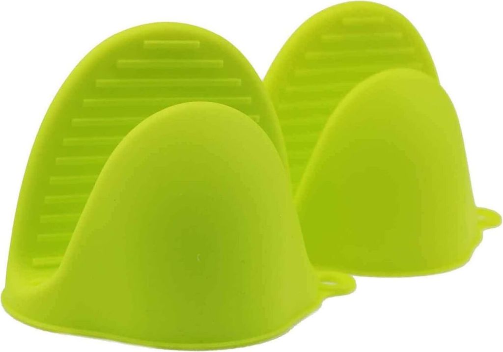 Silikon-Ofenhandschuhe für den sofortigen Einsatz im Topf oder in der Küche als Topflappen oder Kuchenhalter. Ofenhandschuhe und Topflappenhalter