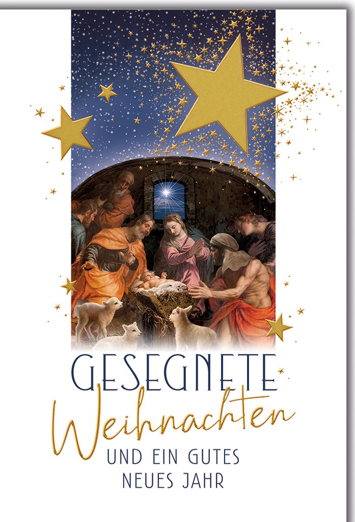Weihnachten Christus Geburt gesegnete Weihnachten Glückwunschkarte mit Umschlag