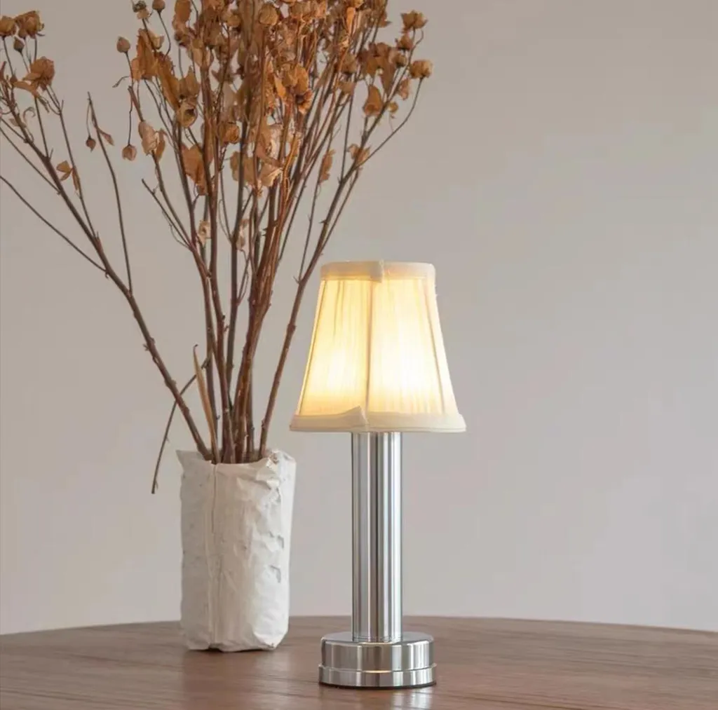 Avia lampe de table rechargeable argent - Intensité variable, 25cm, sans fil - 4