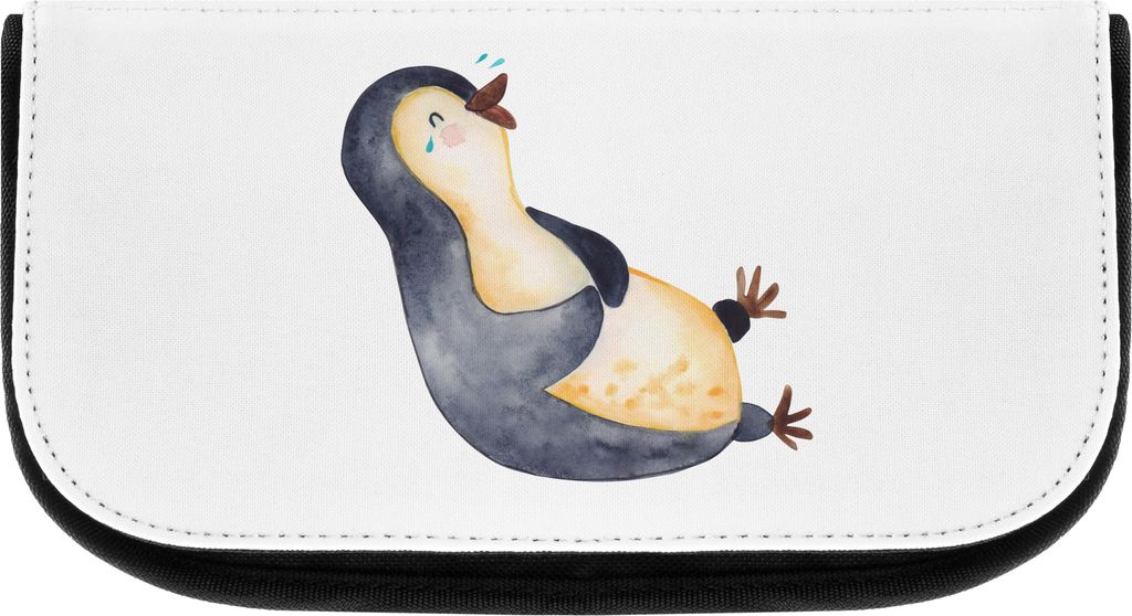 Mr. & Mrs. Panda Organizer Pinguin Lachen - Weiß - Geschenk, Make-up, Lol, Witzig, kulturtäschchen, Haha, Kulturbeutel, aufbewahrungstasche, Funn...