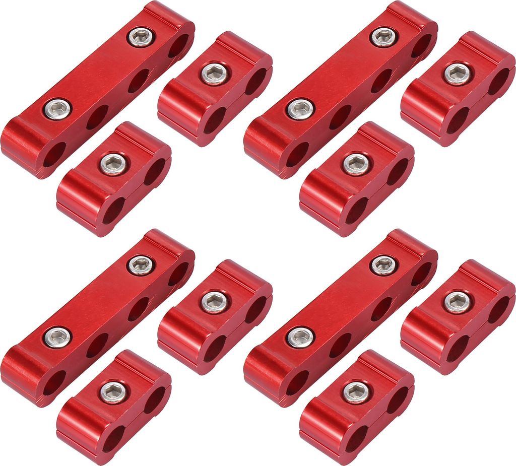 4 Satz 8mm Auto Motor Zündkerze Drahttrenner Kabelstränge Teiler Rot
