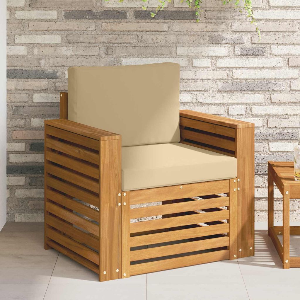 (Robust Möbel)Outdoor-Sofagarnitur/Couchgarnitur - CLORIS - Outdoor-Möbel - für Garten/Terrasse - mit Kissen Natur 79x63x73 cm - Gartensofas...