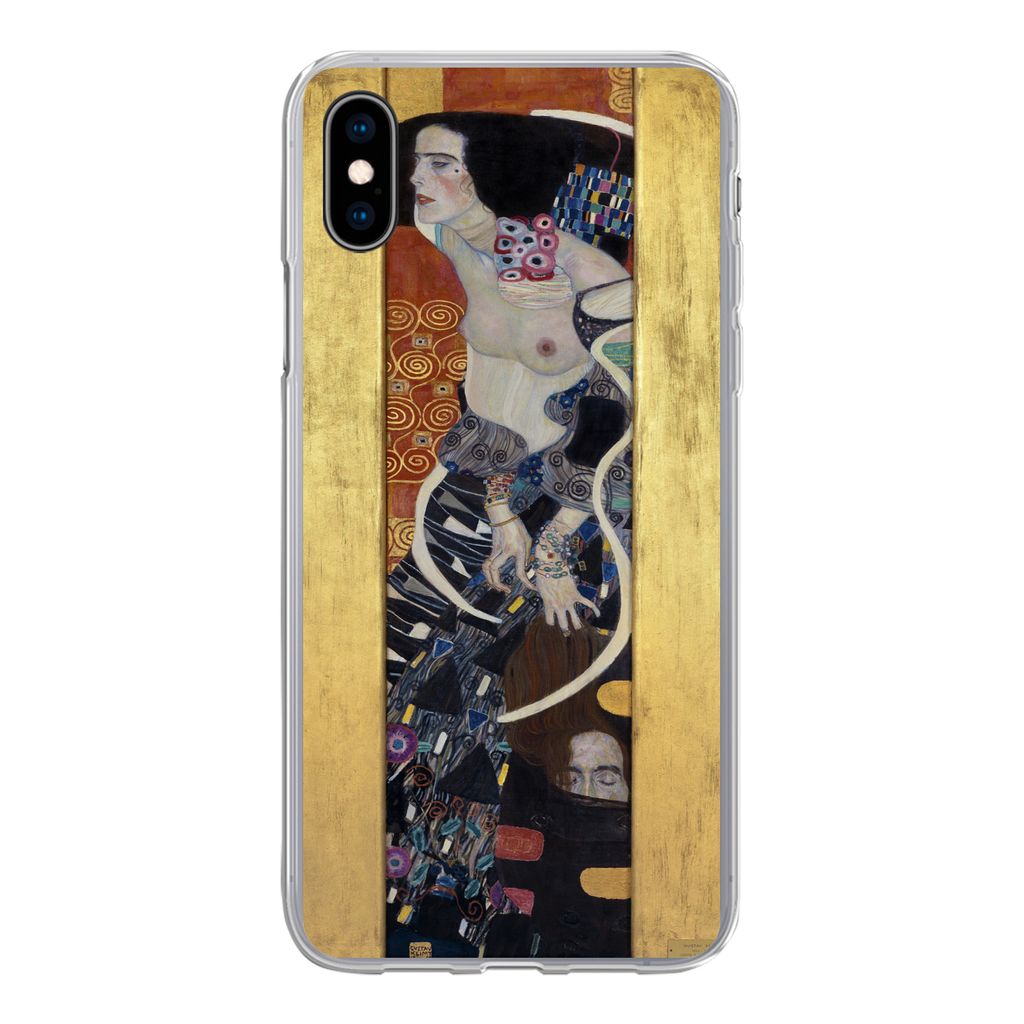MuchoWow Handyhülle Schutzhülle Hülle für iPhone Xs Judith II Salomè - Gustav Klimt Silikon Softcase Handy Hülle - Handytasche