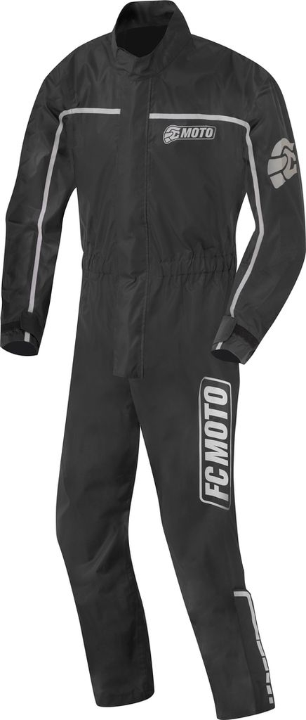 FC-Moto Rain 1-Teiler Motorrad Regenkombi, schwarz, L