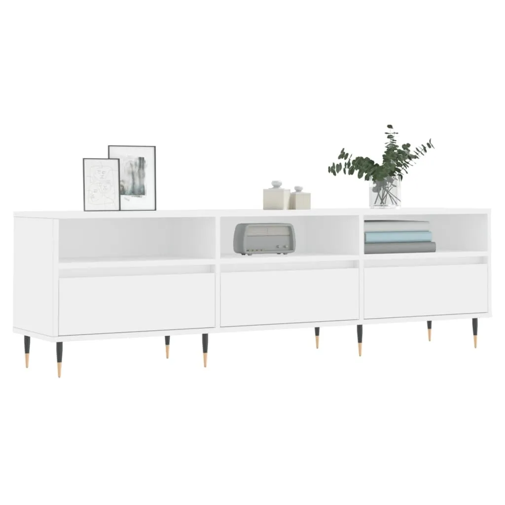Mobile TV Bianco Elegante 150cm | Arredamento Soggiorno Legno Design - 3