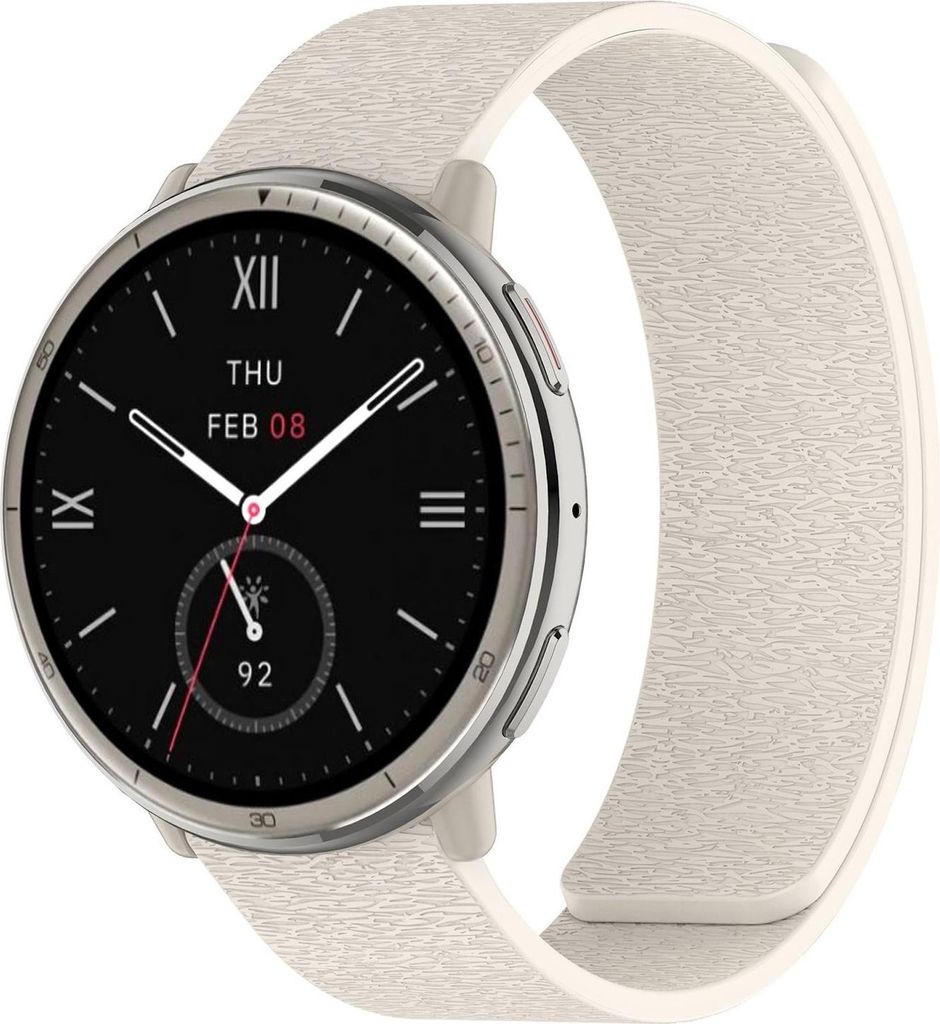 Für Amazfit Active 2 / Active 2 Square Design Silikon Soft Magnetisches Armband Beige
