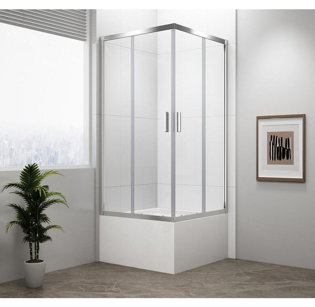Polysan Deep - Cabina doccia 800x800x1650 mm, vetro Immagine del prodotto 