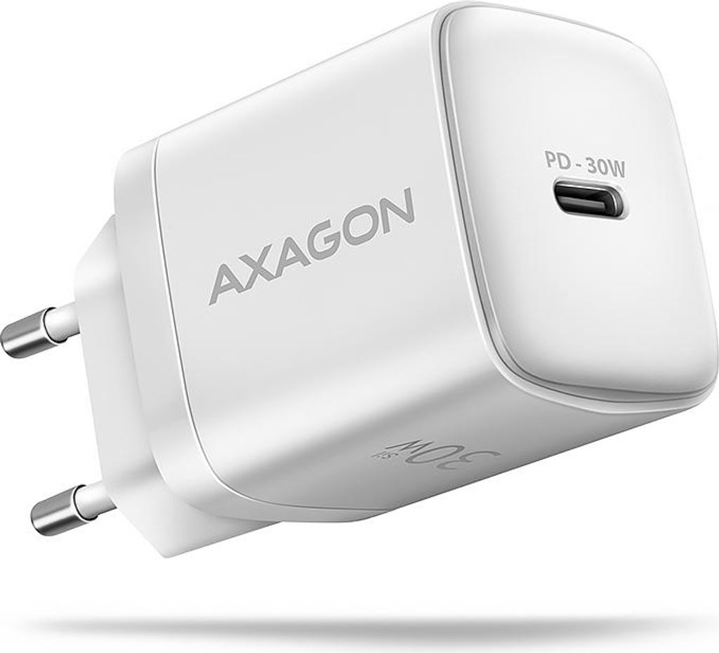 AXAGON Axagon ACU-PD30W Wandladegert 1x QC3.0/AFC/FCP/PD Typ-C 30W wei Handy, Smartphone, Smartwatch, Tablet, Universal AC Schnellladung Indoor