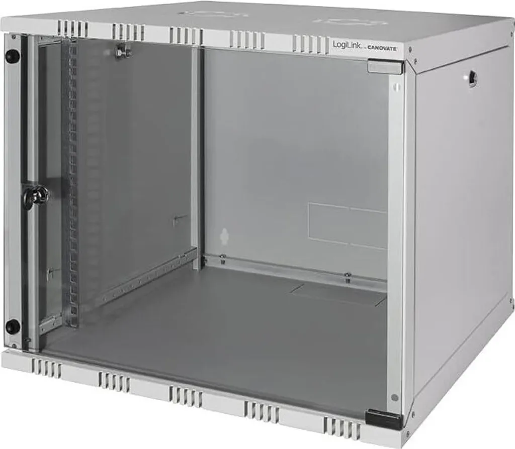 Coffret réseau mural 9U 19 pouces gris LogiLink pour baie informatique